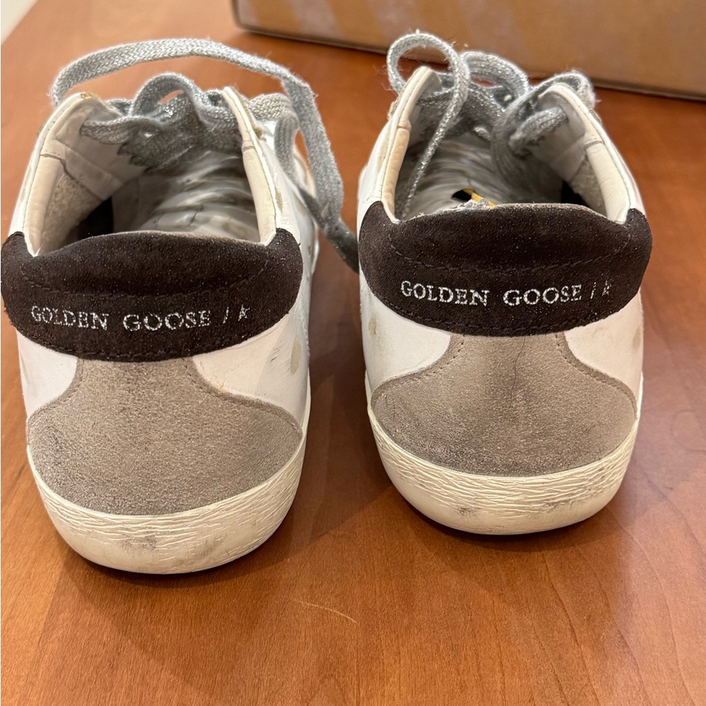 Golden Goose Women's Superstar White Leather /Suede Heels/ Zebra Stars/ Sz.38 - Picture 9 of 13
